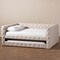 Baxton Studio Anabella Light Beige Upholstered Full Size Daybed with Trundle 147-8709 - alternate 2